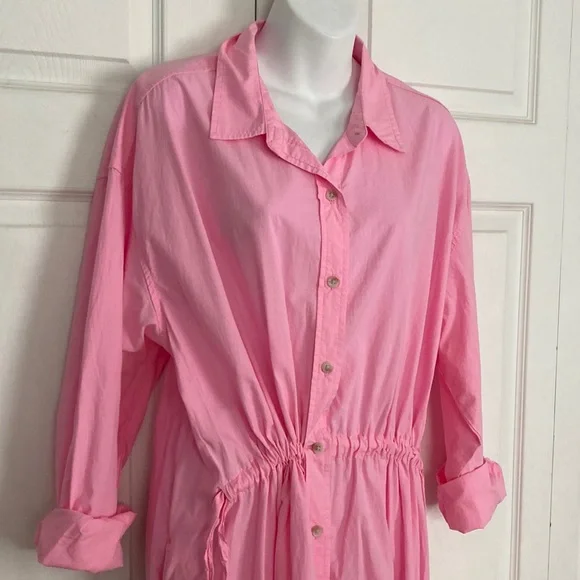 Women’s Universal Thread Pink Maxi Shirt Dress XL New - Picture 2 of 13